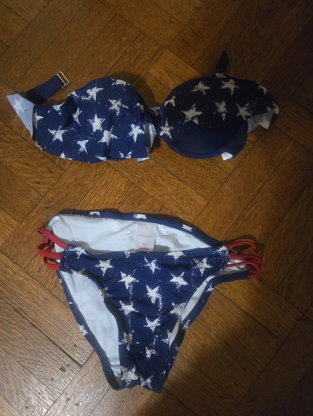 Blue White Red Bikini Med